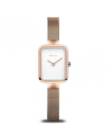 Bering Watch - Petite Square - Rose Gold - 35x20mm - White-14520364