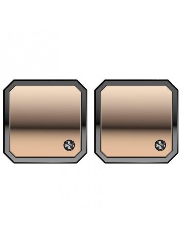 Zancan Cufflinks for Men - Hi Teck in Rose Gold PVD Steel with Zircons - 0