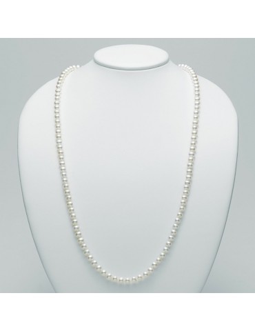 Miluna Women's Necklace - Long with Freshwater Pearl String 6.5-7 mm - 0