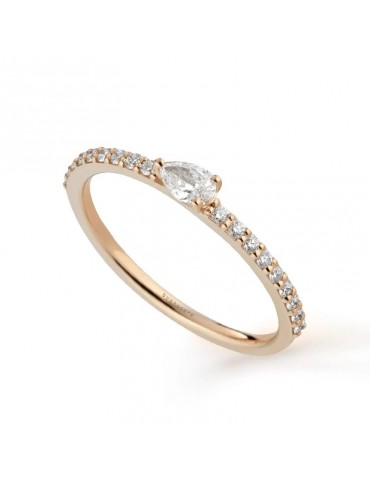 Anello Buonocore - Playful in Oro Rosa 18 carati con Diamanti Bianchi 0,31 ct - 1282A01DP