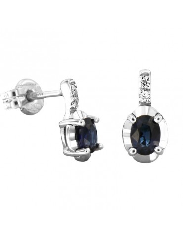 Miluna Earrings with Sapphires and Diamonds for Woman - 0