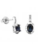 Miluna Earrings with Sapphires and Diamonds for Woman - 0