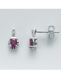 Miluna Earrings with Rubies and Diamonds for Woman - 0