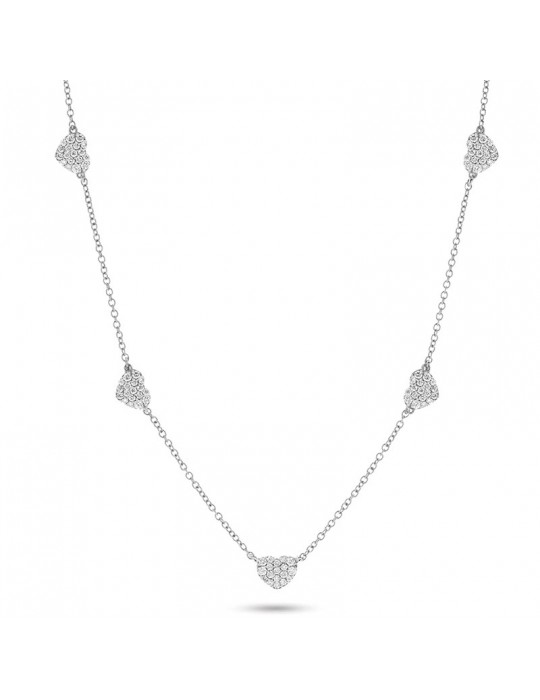 Collana Buonocore - Hope - Oro - Cuori - Diamanti 0,45 ct - 129C01DW