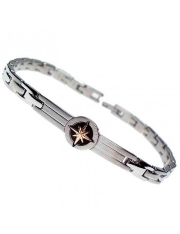 Zancan Bracelet - Hi Teck - Wind Rose - Rose Gold-Central-EHB228