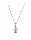 Collana Nimei da Donna - in Oro Bianco 18 Carati con Perla Australia 10-11mm e Diamanti Naturali - 0