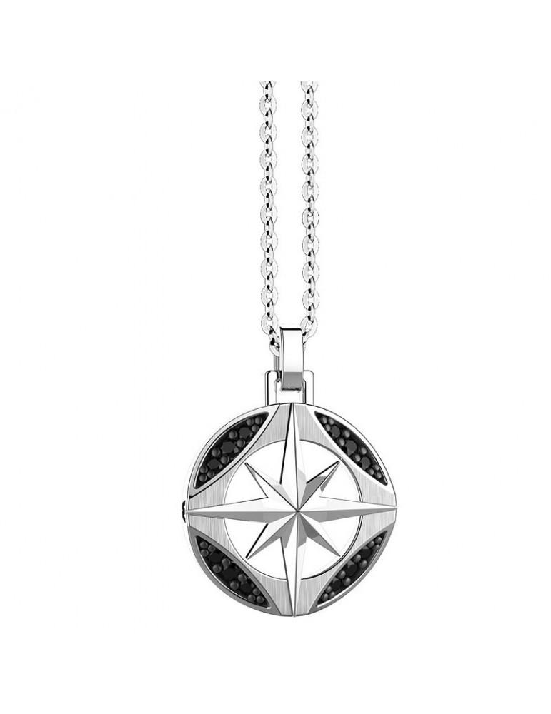 Collana Zancan Uomo - Insignia 925 - Argento - Rosa dei Venti - ESC008