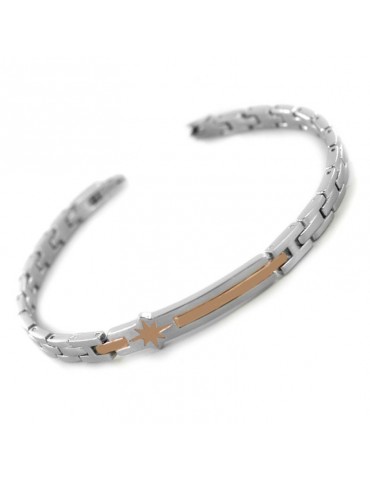 Zancan Bracelet -Hi Teck-Steel-Central Plate-Wind Rose-EHB224 2