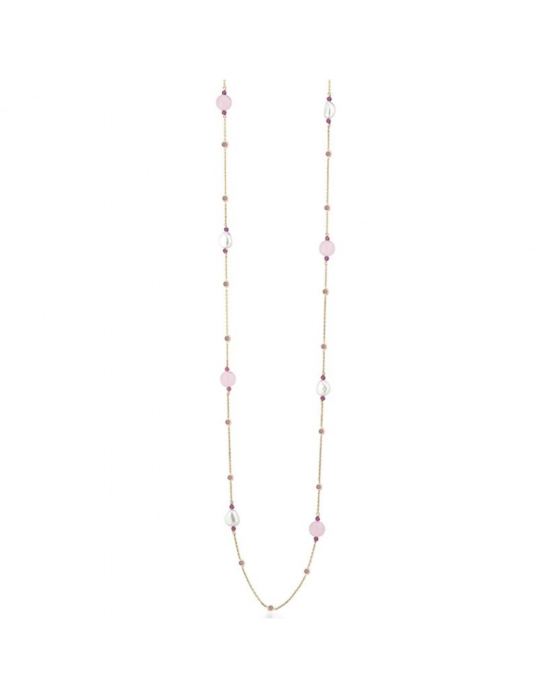 Collana Lelune Glamour - Cristelle Summer -Gold-Zirconi-Giada-LGNK5152
