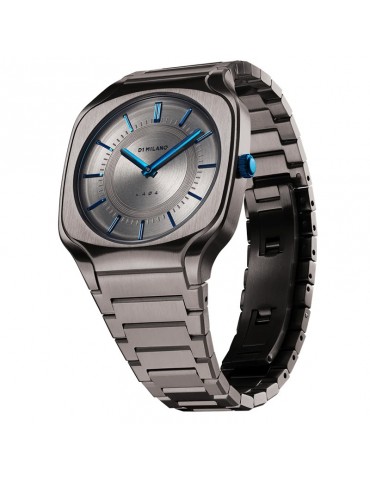 D1 Milano Watch - Titanium Square 37mm 404 Metal Gun Blue - 0 2