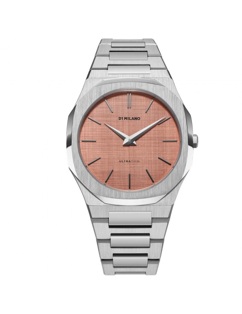 D1 Milano Men's Watch - Ultra Thin Salmon 40mm Pink - 0