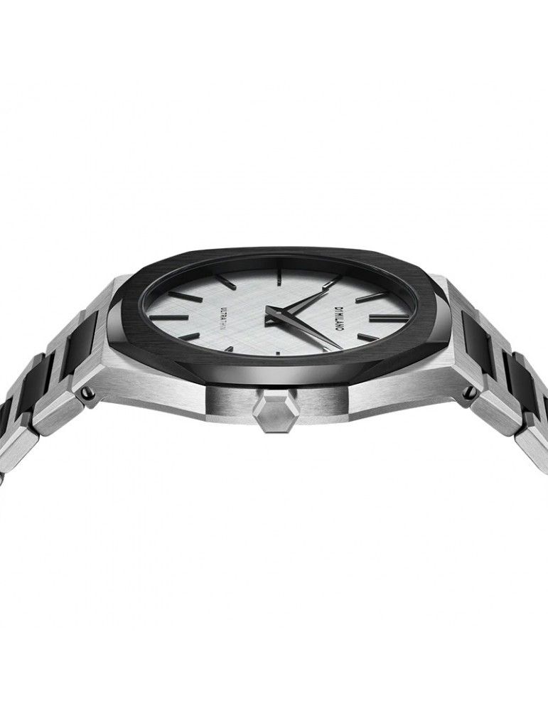 D1 Milano Men's Watch - Ultra Thin Ash 38mm Bicolor Silver - 0