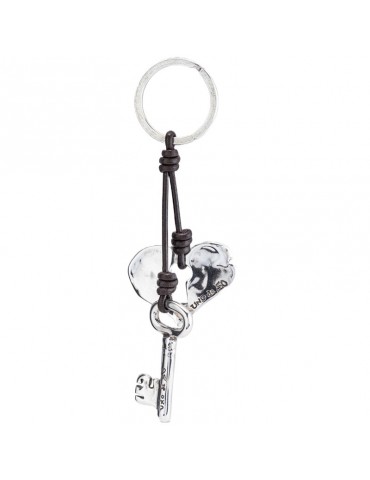 Portachiavi Uno de 50 -Classics-Lucchetto Cuore-Chiave-LLA0187MTLMAR0U 2