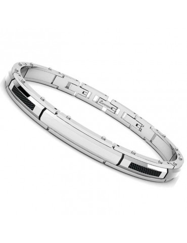 Zancan Bracelet - Hi Teck - 316L Steel - Carbon Fiber - EHB272