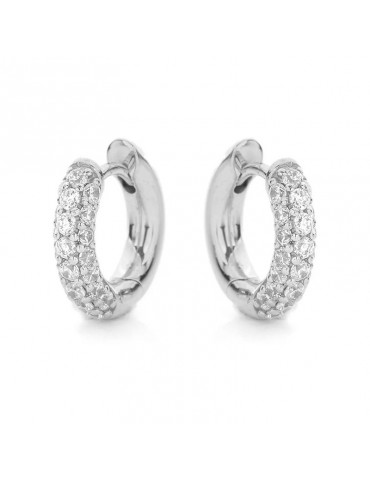 Orecchini Buonocore - Eternity Round - Cerchietto - Oro - Diamanti 0,45 ct - 083O01DW