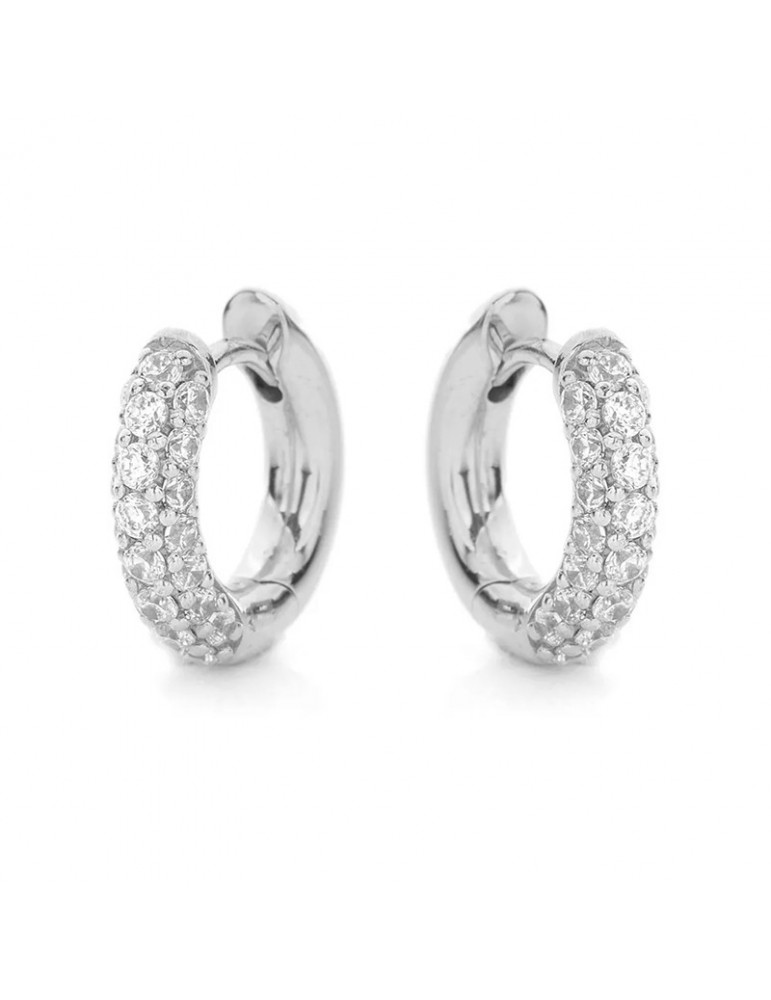 Orecchini Buonocore - Eternity Round - Cerchietto - Oro - Diamanti 0,45 ct - 083O01DW