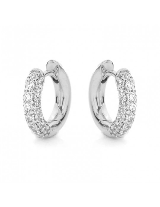 Orecchini Buonocore - Eternity Round - Cerchietto - Oro - Diamanti 0,45 ct - 083O01DW