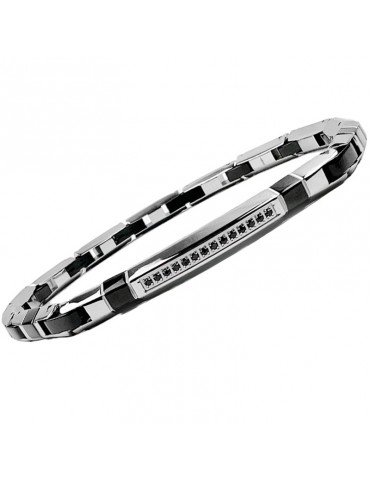 Bracciale Zancan - Hi Teck - Acciaio - PVD Nero - Spinelli Neri-EHB282 2