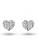 Buonocore - Hope Heart Earrings in 18K White Gold with Natural Diamonds 0.56 ct - 0