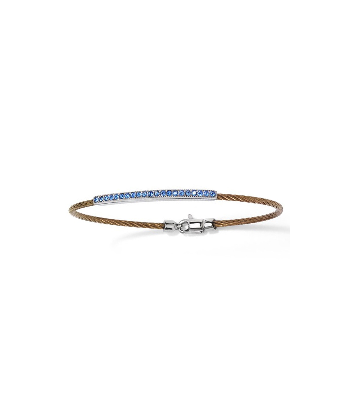 Kreshya Jewellery |Online Bracelets & Bangles | Blue Stone Silver & Swarovski  Bangles