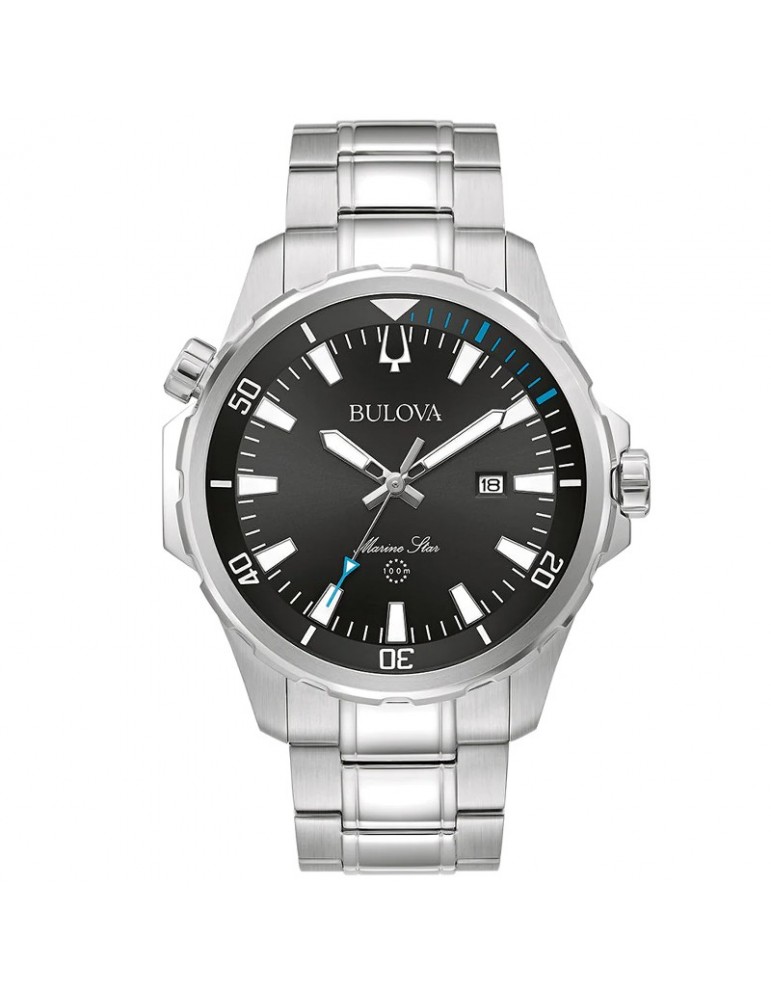 Bulova Men's Watch - Marine Star Quartz Date 44mm Black - 0