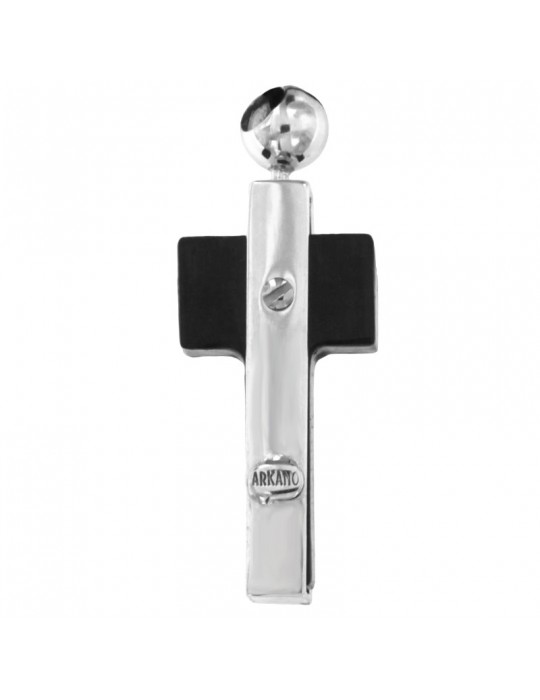 Arkano Pendant - Cross in Carbon Fiber and 18K White Gold - 0