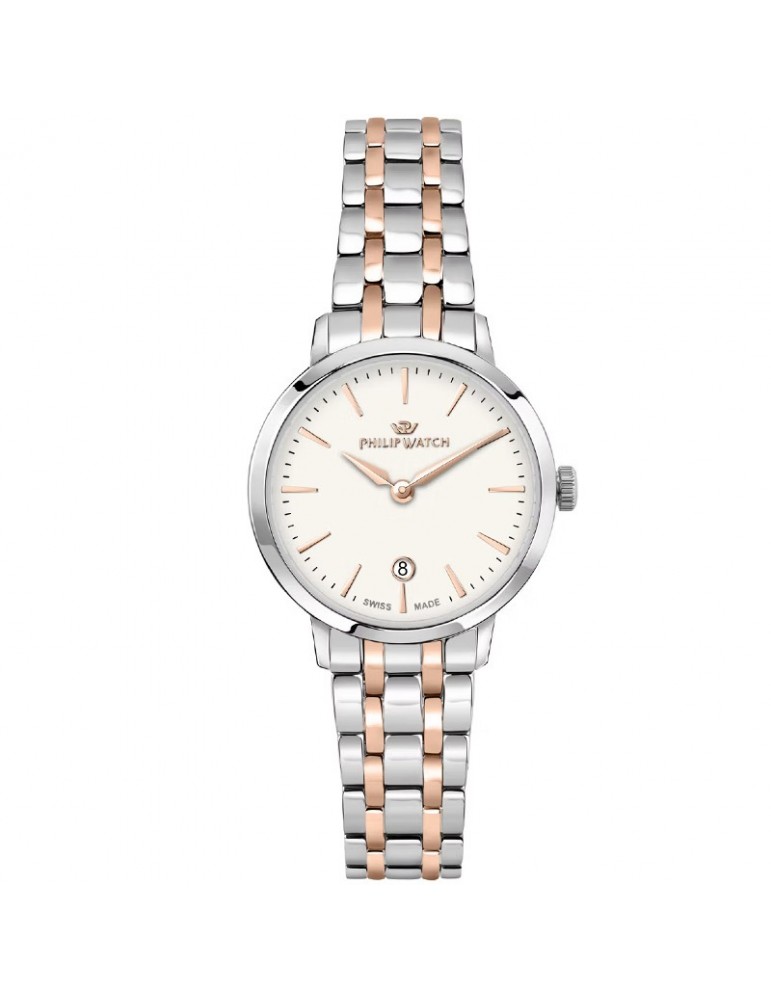 Philip Watch Women's Watch - Audrey Time and Date 30mm Rose Gold White - 0