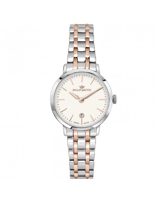 Orologio Philip Watch - Audrey Tempo e Data 30mm Rose Gold Bianco - R8253150510