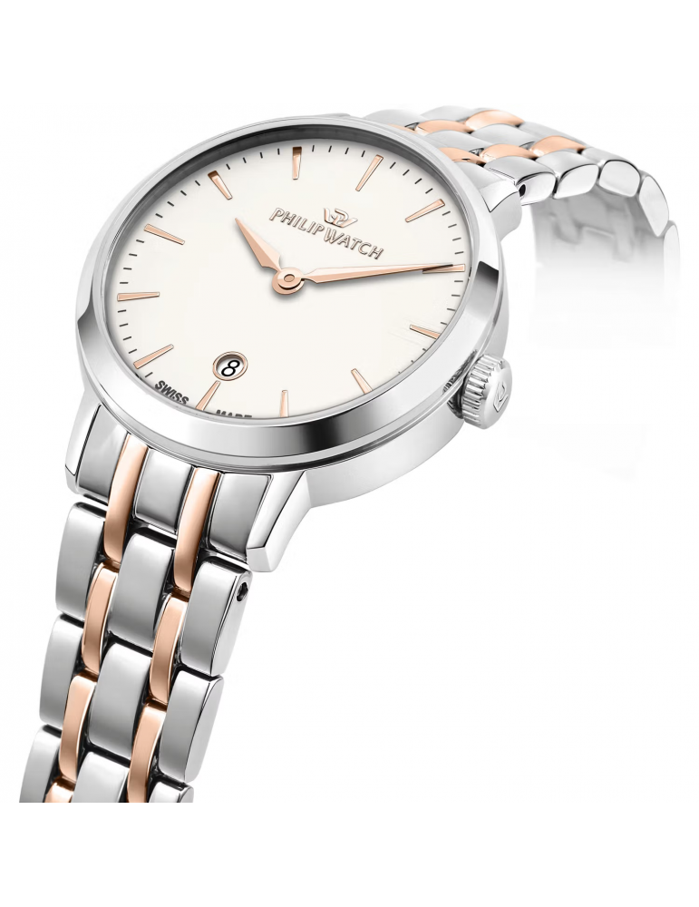 Philip Watch Women's Watch - Audrey Time and Date 30mm Rose Gold White - 0