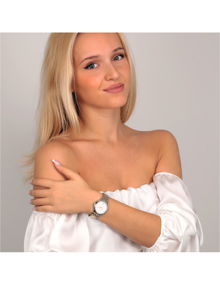 Orologio Philip Watch - Audrey Tempo e Data 30mm Rose Gold Bianco - R8253150510