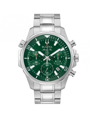 Bulova Men's Watch - Marine Star Chronograph 44mm Green - 0
