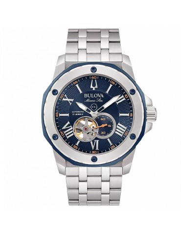 Bulova Men's Watch - Marine Star Automatic 45mm Blue with visible movement - 0
