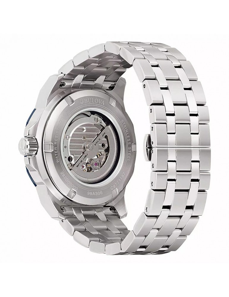 Bulova Men's Watch - Marine Star Automatic 45mm Blue with visible movement - 0