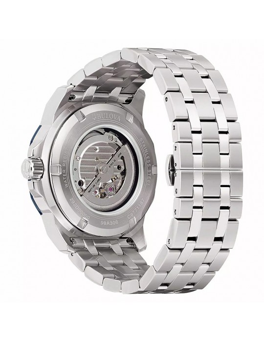 Bulova Men's Watch - Marine Star Automatic 45mm Blue with visible movement - 0