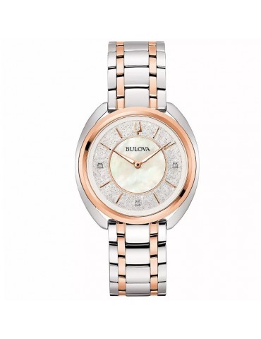 Orologio Bulova - Duality - 34mm Rose Gold Madreperla Argento - 98P219