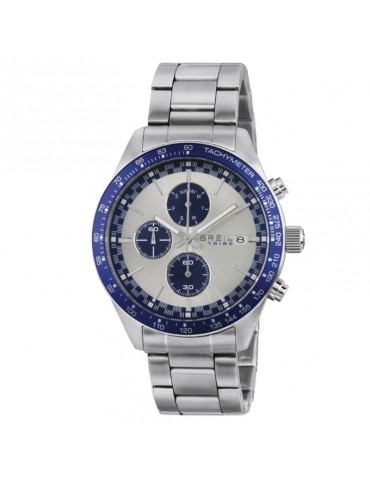 Breil Men's Watch - Chrono Gent Silver and Blue 42mm Fast - 0