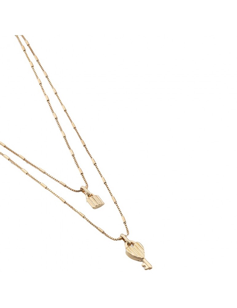 Necklace Uno de 50 - Confident -Unlock-Key-Padlock-COL1794ORO0000U
