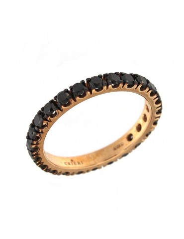 Anello Veretta Crieri - Aeterna - Oro - Diamanti Neri 0,27 ct - AETAEK025BLR190