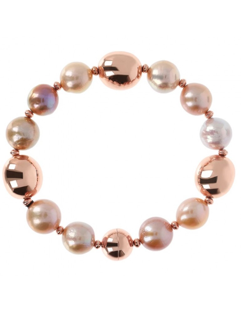 Bronzallure Bracelet - Maxima - Ming Pearls - Rosè Spheres - WSBM00044.R