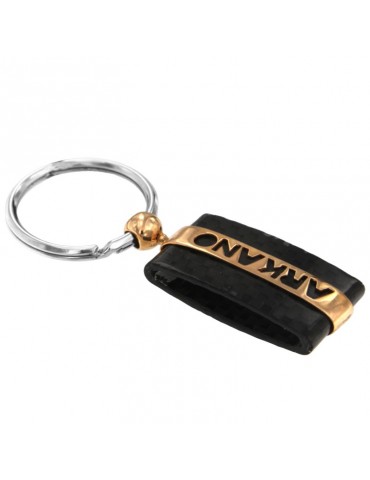 Arkano keychain - in Carbon Fiber and 18K Rose Gold - 0 2