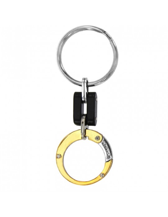 Arkano Keychain - Round in 18K Yellow Gold and White Gold - 0 Arkano Keychain - Round in 18K Yellow Gold and White Gold - 0