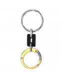 Portachiavi Arkano - Tondo in Oro Giallo ed Oro Bianco 18 Carati - AP01006BG