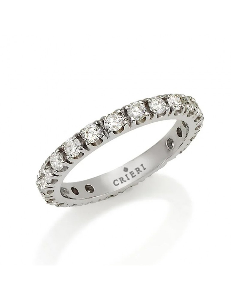 Crieri Women's Veretta Ring - Aeterna in 18K White Gold with 1.10 ct White Diamonds - 0
