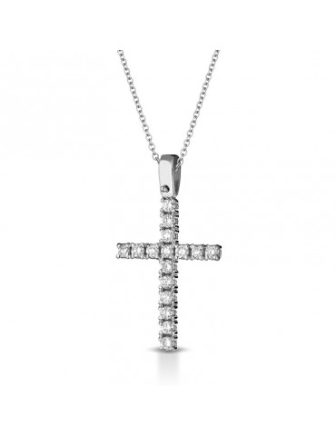 Collana Lelune Diamonds - Oro - Croce - Diamanti 0,24 ct - LDCR11024