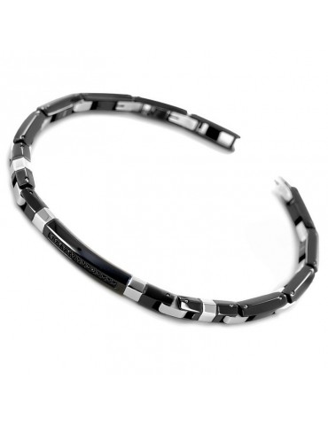 Bracciale Zancan - Hi Teck - Acciaio - PVD Nero - Spinelli Neri-EHB284