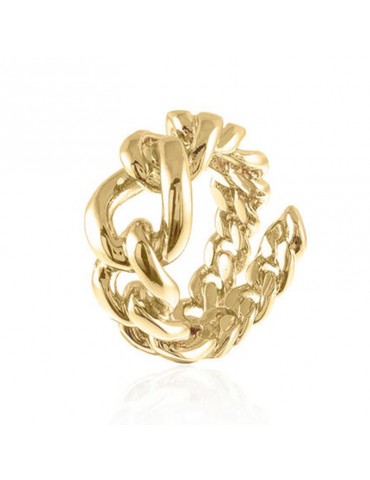 Anello Aperto Unoaerre Donna - in Bronzo Giallo Grumetta a Scalare - 0