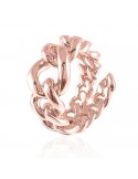Unoaerre Woman's Open Ring - Rose Bronze Grumetta a Scalare - 0