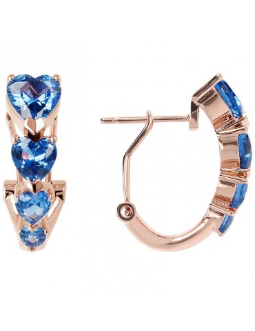 Orecchini Bronzallure - Altissima - Cerchio - Cuori Blu - WSBZ02000.LB 2