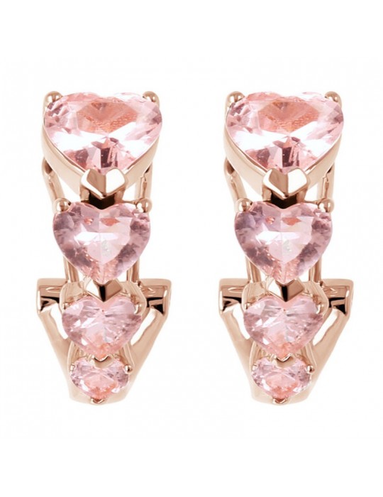 Orecchini Bronzallure - Altissima - Cerchio - Cuori Rosa- WSBZ02000.RM