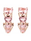 Bronzallure Earrings - Altissima - Circle - Pink Hearts - WSBZ02000.RM